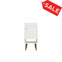 Manhattan Comfort 238BMC6 Liberty 17.71 Bathroom Vanity with Sink and Shelf in White
